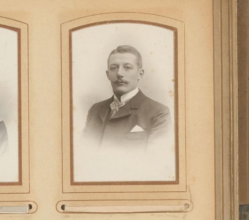 Portrait of a man with a moustache