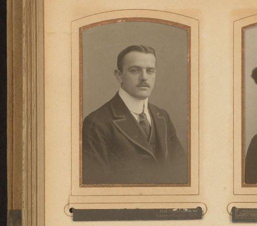 Portrait of a man with a moustache