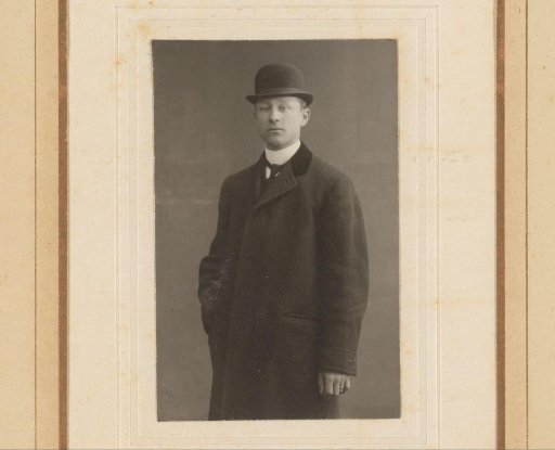 Portrait of a man with bowler hat