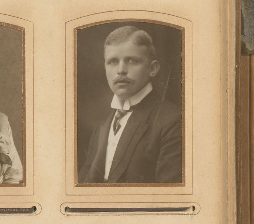 Portrait of a man with a moustache