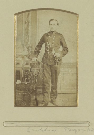 Portrait of a (presumably) German soldier, standing