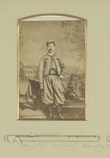 Portrait of a (possibly) French Zouave, standing