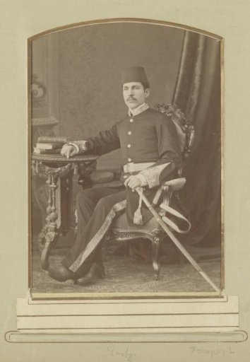Portrait of a Turkish man, seated