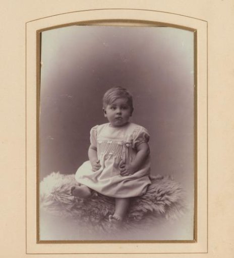 Portrait of a seated toddler