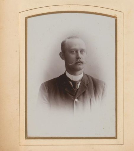 Portrait of a man with a moustache
