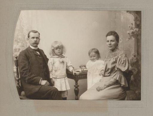 Family portrait with two children