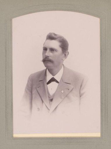 Portrait of a man with a moustache