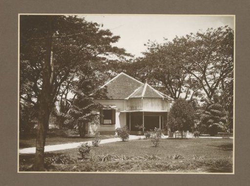 Exterior of a workers' house of the Boedoeran sugar factory in Sidoarjo, Java