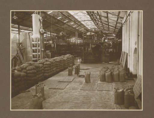 Centrifuge house of the Meritjan sugar factory in Kediri, Java