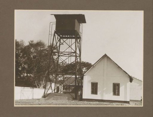 Water tower and laundry facility of the Meritjan sugar factory in Kediri, Java