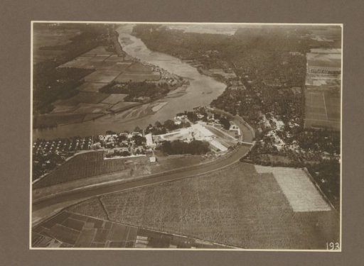 Aerial view of the Meritjan sugar factory in Kediri, Java
