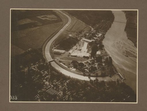 Aerial view of the Meritjan sugar factory in Kediri, Java