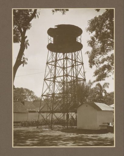 Water tower at the Ngandjoek sugar factory on Java