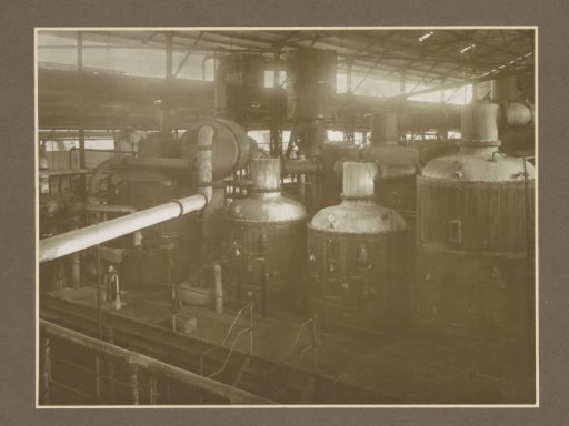 Aerial view of the Ngandjoek sugar factory on Java
