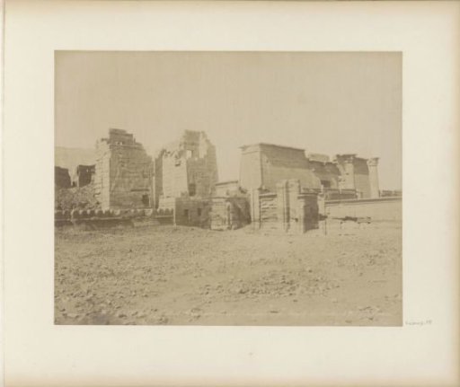 View of the temples of Thutmose II and Ramses III in Medinet Habu