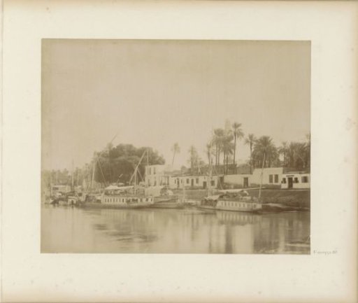 Ships (dahabiyas) at a quay in Aswan