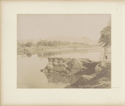 Bath of Cleopatra and the island Elephantine near Aswan