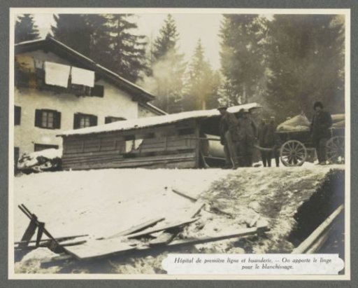 Field hospital and a laundry at the front in the Dolomites