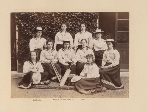 Group Portrait of Ten Young Women from the Cricket Team of the Halliwick School for Girls