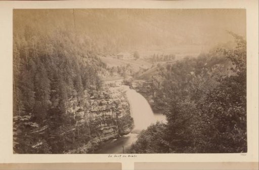 View of the Saut du Doubs waterfall at Les Brenets