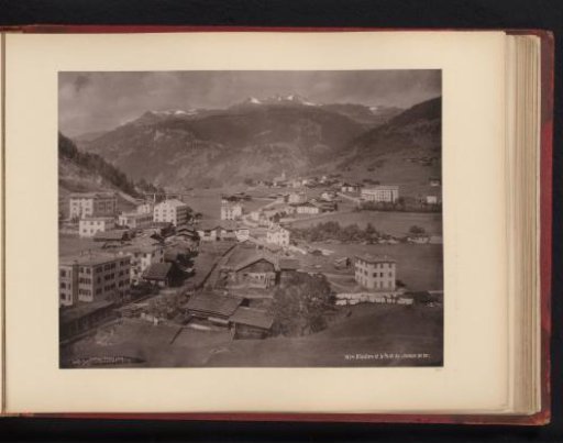 View of Klosters with a railway bridge