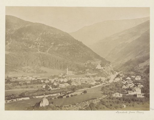 View of the village of Landeck from Stanz