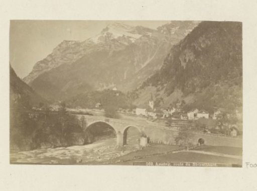 View of Amsteg on the St. Gotthard Pass
