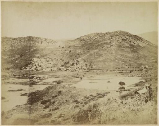 Mountain landscape near Ephesus, with a view of the theater