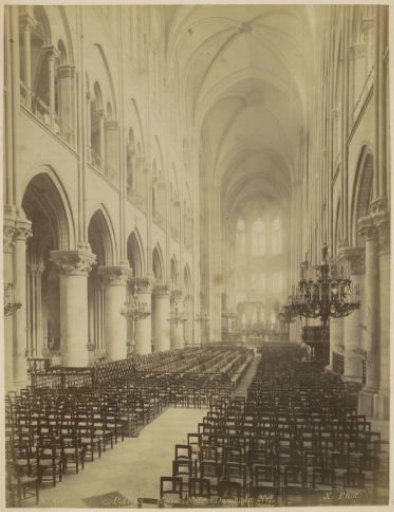 Nave of the Notre-Dame in Paris