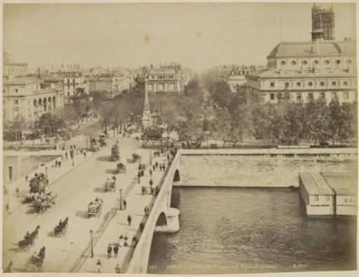 View of the Pont au Change and the Place du Châtelet in Paris
