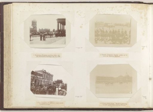Armed Boers on horseback in a street in Pretoria