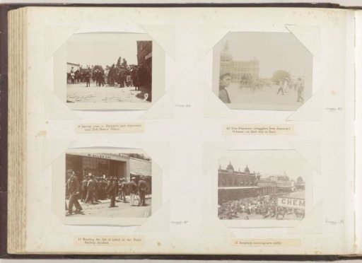 Transport by horse and cart of two prisoners of the Jameson column in South Africa