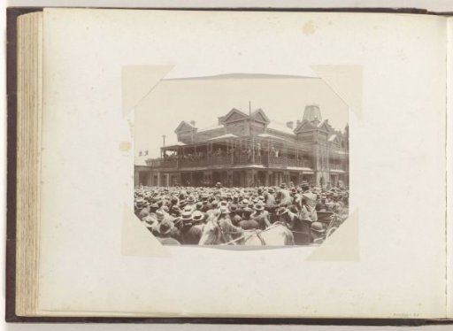 Crowd at a speech by Lev Phillips in South Africa