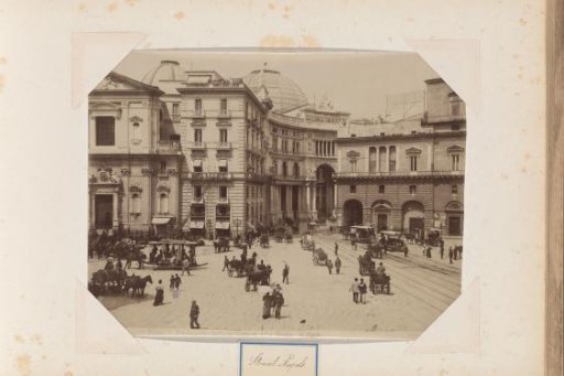 Piazza S. Ferdinando near the Umberto I gallery and the San Carlo theatre in Naples