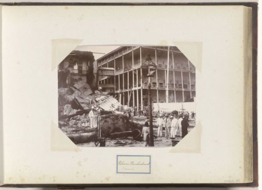 Palace of the Sultan of Zanzibar after the British bombardment of 1896
