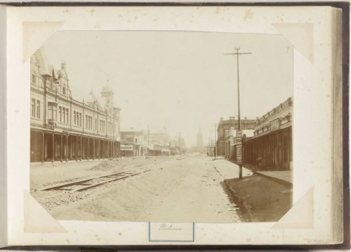 Paved Kirk Street with railway line in Pretoria