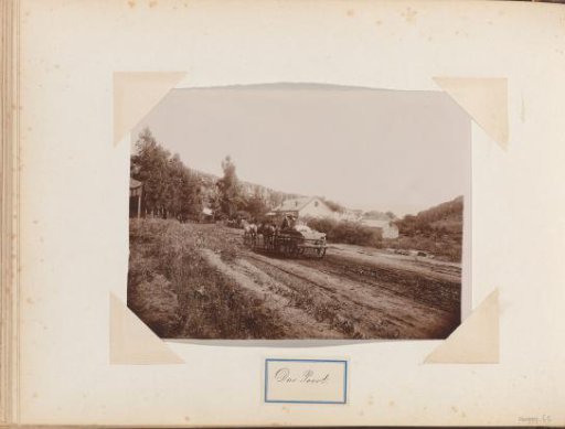 Farmers on horse and cart on a field near Das Poort in South Africa