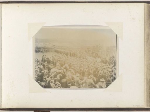 Arrival of prisoners of war in a military camp in Pretoria