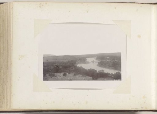 View of the destroyed railway bridge over the Tugela near Colenso