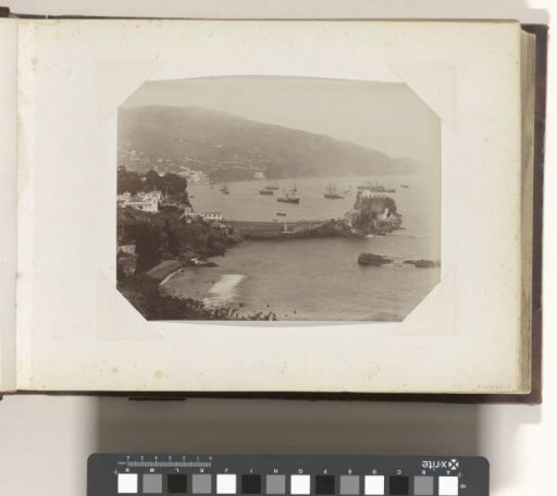 View of the coast and a harbor pier on Madeira