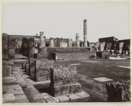 View of the Temple of Jupiter in Pompeii