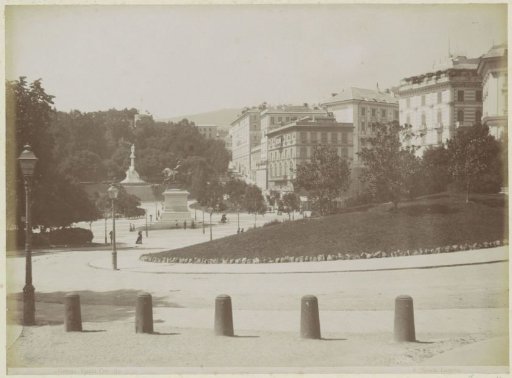 View of Piazza Corvetto in Genoa