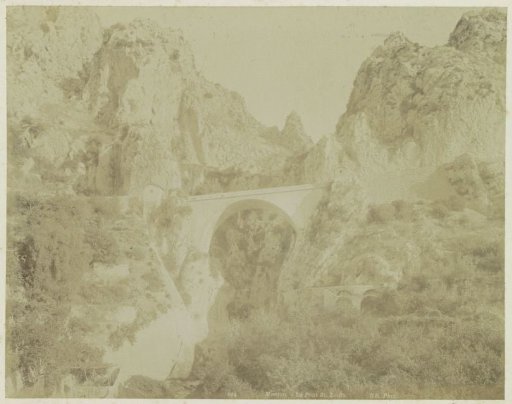 Pont St. Louis and surrounding mountains near Menton