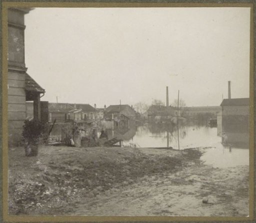 Flooded industrial site during the Paris flood