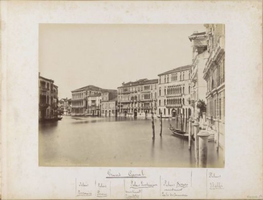 Bend in the Grand Canal in Venice seen from S. Toma