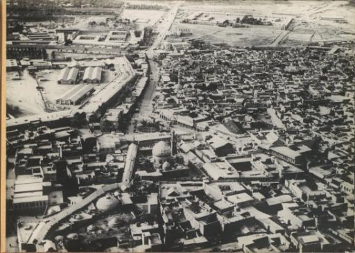 City (presumably) in the Middle East, viewed from the air