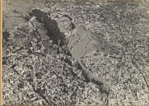 City with a fort, viewed from the air