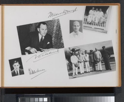 Signatures and photographs of (presumably) business associates of Hans Martin