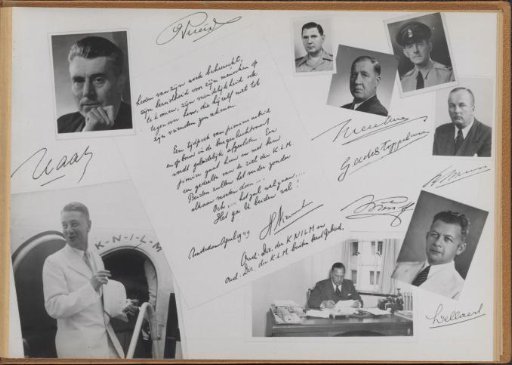 Signatures, letter, and photographs of business associates of Hans Martin