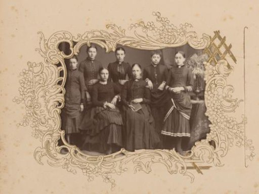 Group portrait of seven young women
